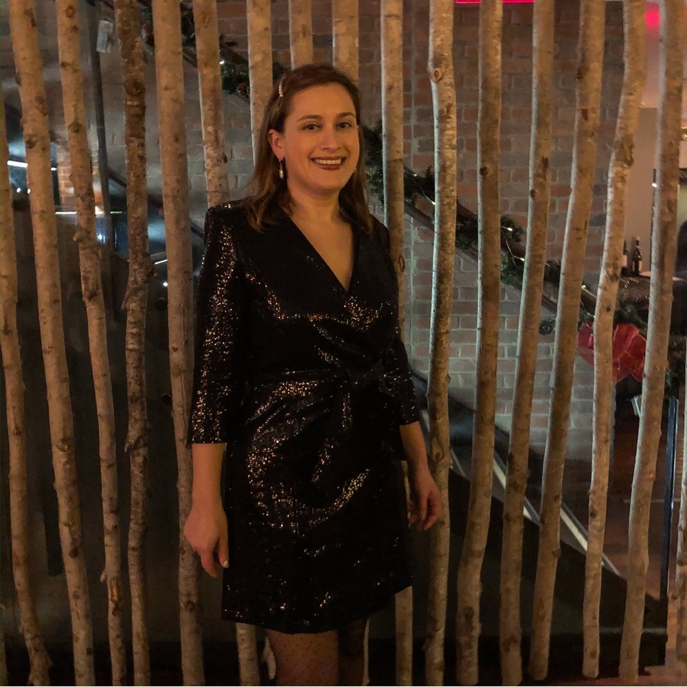 Sequin blazer dress
